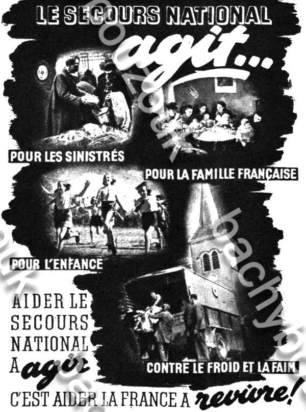 secours national 1943 famille enfants petain