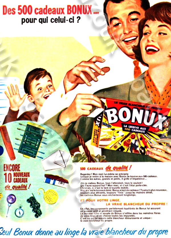 Paquet de lessive Bonux années 1950 - 1960