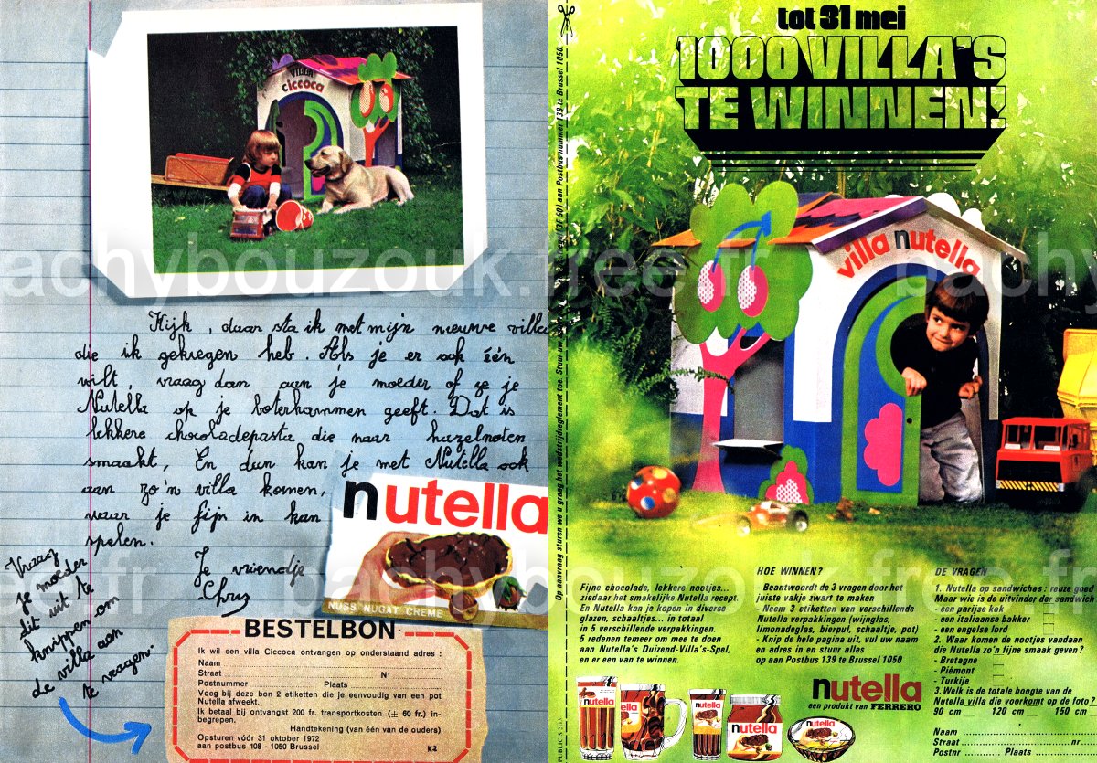 nutella belgium 1972
