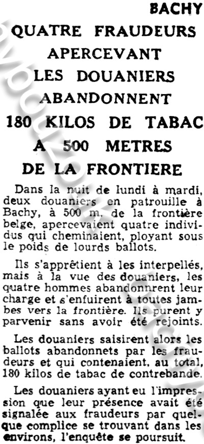 douane tabac belge bachy nord
	